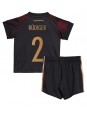 Billige Tyskland Antonio Rudiger #2 Bortedraktsett Barn VM 2022 Kortermet (+ Korte bukser)